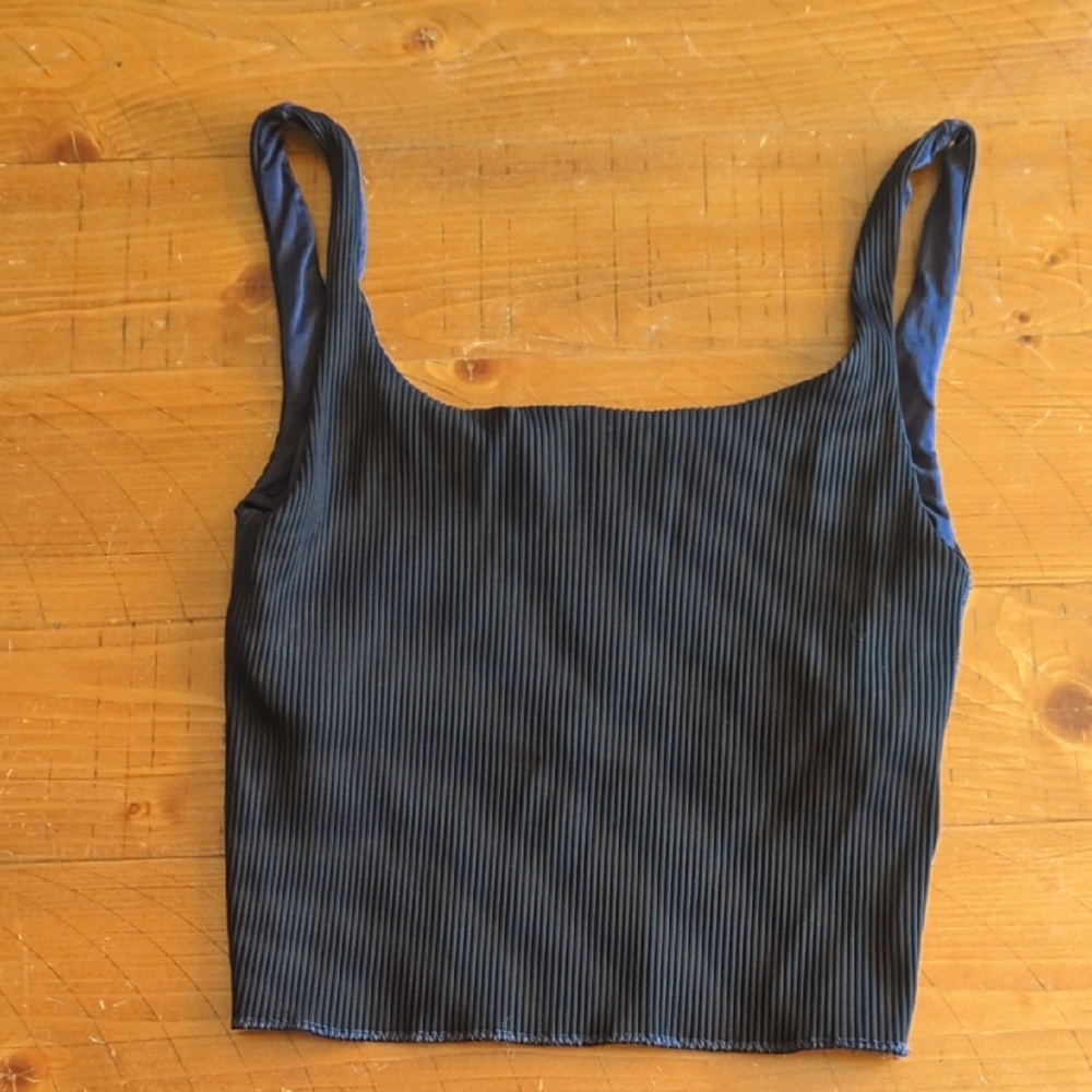 Carbon 38 Navy Blue Crop Tank